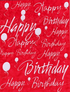 Cutouts with Balloons
(red)
Happy Birthday Card